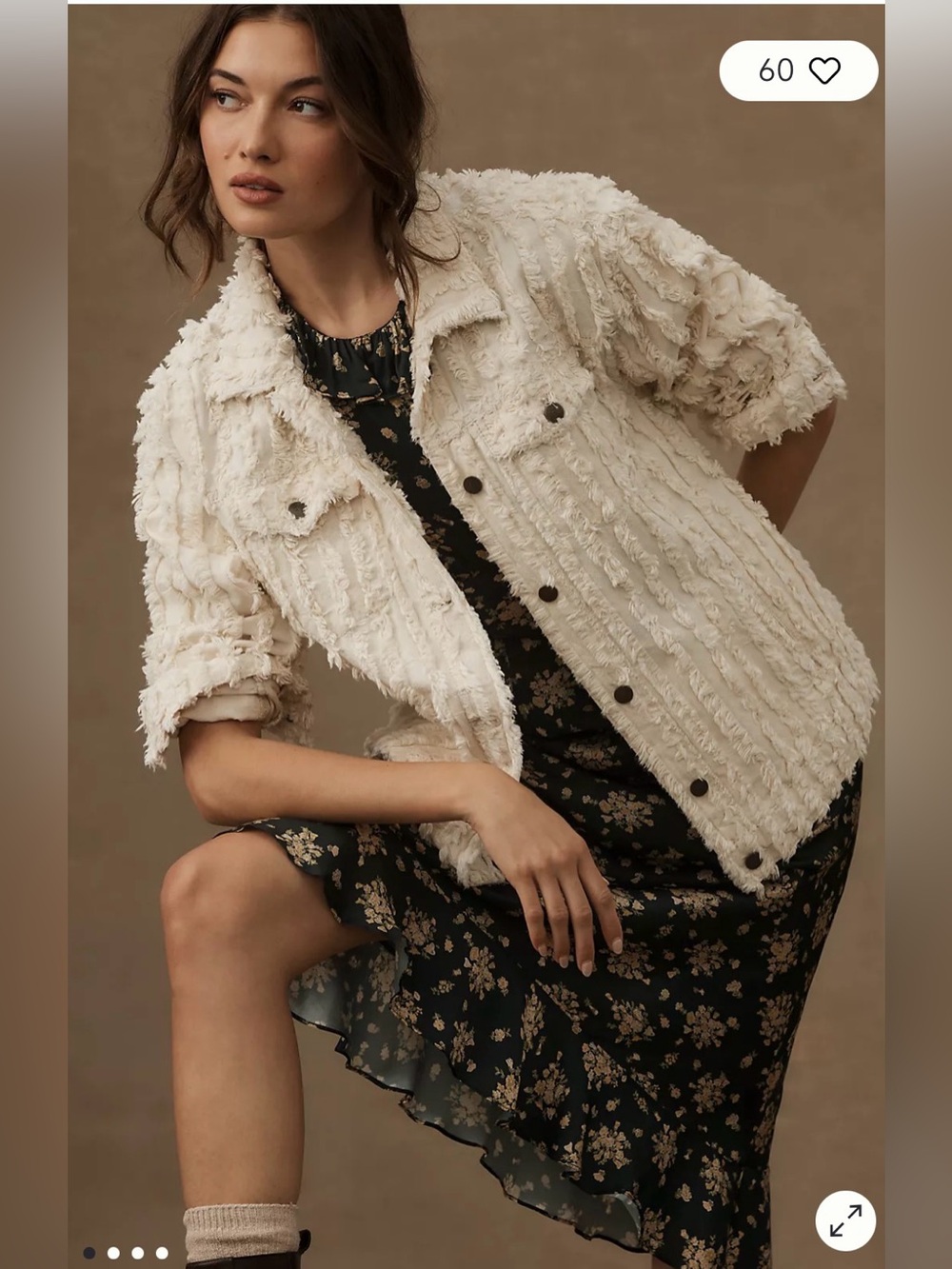 Pilcro Fluffy Corduroy Trucker Jacket